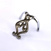 Metal Askı Vestiyer Duvar Dolap Elbise Askısı Krom Renk Mobilya Kapı Askılığı Aparatı - 5