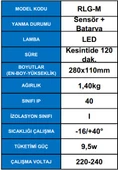 Arsel Desa RLG-M Sensörlü + Batarya Acil Aydınlatma Armatürü Kesintide 120 Dak. Yanan Led Lamba thumbnail 4