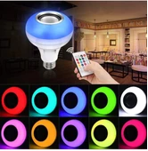 QASUL Rgb Led Ampul Uzaktan Kumandalı Bluetooth ve Hoparlör Özelliği - 5