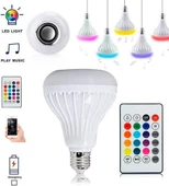 QASUL Rgb Led Ampul Uzaktan Kumandalı Bluetooth ve Hoparlör Özelliği - 2