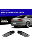 Volkswagen Passat B8 Krom Egzoz Görünümü Difüzör Çıtası 2015-2018 - 1