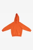 Uthar Turuncu Pamuklu Kapşonlu Çocuk Sweatshirt - 1