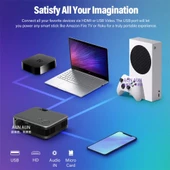 TechTic AUN A30C Bataryalı Mini Taşınabilir Projeksiyon Cihazı Hoparlörlü 1080P Wifi EvKamp Sineması - 3