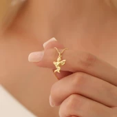 925 Ayar Gümüş Mandolin Çalan Çocuk Melek Kolye thumbnail 1