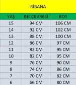 Uğur Böceği Çocuk Unisex Ribana Beli Lastikli Canvas Okul Pantolonu 5-9 Yaş - 7