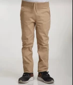 Uğur Böceği Çocuk Unisex Ribana Beli Lastikli Canvas Okul Pantolonu 5-9 Yaş - 12