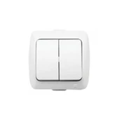 Alsu Komütatör Ikili Anahtar Sıva Üstü Beyaz Elbi - 1