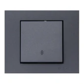 Ovivo Grano Füme Vavien Anahtar + Çerçeve Dahil - 1 Adet - 1