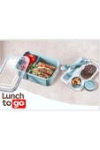 Lunch To Go Bölmeli Beslenme Kabı Sosluk Hazneli Çatal ve Kaşıklı Hobby Life 14,5x20x7,4cm - 2
