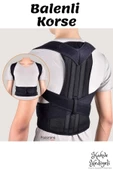 Dik Duruş Korse Unisex Kamburluk Önleyici Bel Sırt Omuz Korse Özel Kaliteli Kumaş Balenli thumbnail 4