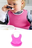 BUFFER® Çocuk Bebek Mama Önlüğü Dökülme Engelleyici Bükülebilir Pembe - 9