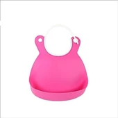BUFFER® Çocuk Bebek Mama Önlüğü Dökülme Engelleyici Bükülebilir Pembe - 5