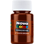 NOVA COLOR KUMAŞ BOYA BOYASI KAHVE - 1