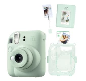 Fujifilm Instax Mini 12 10 Filmli Kıskaçlı Stand-PVC Albüm v Kılıflı Yeşil Fotoğraf Makinesi - 1