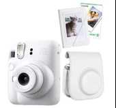 Fujifilm Instax Mini 12 10 Filmli Mini Albüm ve Deri Kılıflı Beyaz Fotoğraf Makinesi thumbnail 1