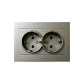 Ovivo Grano Siyah Topraklı Priz+Topraklı Priz İkili Set ViceAntrasit001 thumbnail 3