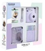 Fujifilm Instax Mini 12 10 Filmli Simli Pleksi Kılıf Mandal Resim Standlı Lila Fotoğraf Makineli thumbnail 3