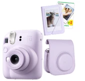 Fujifilm Instax Mini 12 20 Filmli Mini Albüm ve Deri Kılıflı Lila Fotoğraf Makinesi - 1