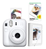 Fujifilm Instax Mini 12 Beyaz Fotoğraf Makinesi 20'li Film ve Mini Albüm Seti thumbnail 1