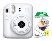 Fujifilm Instax Mini 12 Beyaz Fotoğraf Makinesi ve 20'li Mini Film Seti thumbnail 1