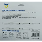 YATE10 4 Adet Şeffaf Yapışkanlı Askı - 5