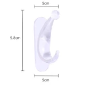 YATE10 4 Adet Şeffaf Yapışkanlı Askı - 2