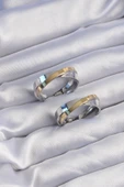 Pirinç Gold Gümüş Renkli Halka Küpe - TJ-BKP9224 - 1