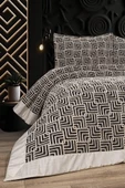 Anastasia 4 Parça Yatak Örtüsü 240x260 Siyah Cappucino thumbnail 1