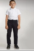 Uğur Böceği Çocuk Unisex Ribana Beli Lastikli Canvas Okul Pantolonu 10-15 Yaş - 1