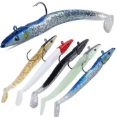 Valkyrie 5 Adet 12cm 20gr Silikon Jig Balık Yem Seti Çipura Levrek Katili Kutulu - 5