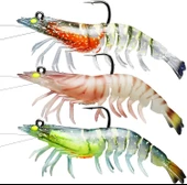 Valkyrie 3 Adet Silikon Karides Balık Yemi 9cm 11.5gr Gerçekçi Levrek Katili Yem LRF Spin - 1