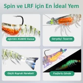 Valkyrie 3 Adet Silikon Karides Balık Yemi 9cm 11.5gr Gerçekçi Levrek Katili Yem LRF Spin - 2