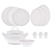 Emsan Marly Platin 60 Parça New Bone Yemek Takımı - 1