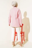 Dört Düğmeli Dabıl Ceket Pembe - 3