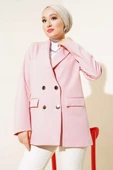 Dört Düğmeli Dabıl Ceket Pembe thumbnail 1