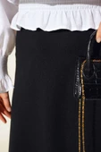 Bel Lastikli Basic Çan Etek Siyah - 4