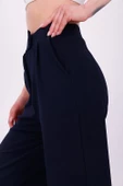 Geniş Paça Kumaş Okul Pantolonu Siyah - 2