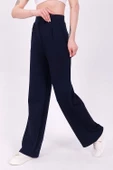 Geniş Paça Kumaş Okul Pantolonu Siyah - 6