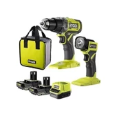 RYOBİ  RPD18-2C20ST 18V Akülü Darbeli Matkap Vidalama + Fener - T5133005888 - 1