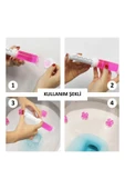Wc Tuvalet Temizleme Jeli Klozet Jel Blok Koku Giderici Desenli Klozet Jeli Kırmızı 1 Adet - 5