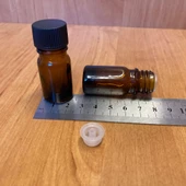 Siyah Kapaklı KAhverengi  Içten Damlalıklı Cam Şişe 5 Ml  , 5 cc Kolonya Tıpalı Cam Şişe x 6 Adet thumbnail 2