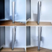 4 Adet Suit Masa Dresuar Ayağı 75 cm Plastik Gümüş Gri Ayak Mutfak Yemek Masası Mobilya Ayakları thumbnail 6