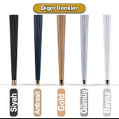 4 Adet Suit Masa Dresuar Ayağı 75 cm Plastik Gümüş Gri Ayak Mutfak Yemek Masası Mobilya Ayakları thumbnail 7