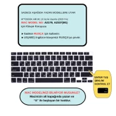 Rusça Klavye Koruyucu Macbook Air M1 13 inç 2020 (TouchID'li Air) A2337 A2179 US Enter ile Uyumlu - 2