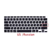 Rusça Klavye Koruyucu Macbook Air M1 13 inç 2020 (TouchID'li Air) A2337 A2179 US Enter ile Uyumlu - 3