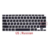 Rusça Klavye Koruyucu Macbook Air M1 13 inç 2020 (TouchID'li Air) A2337 A2179 US Enter ile Uyumlu thumbnail 5