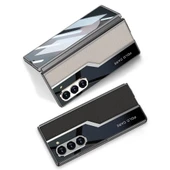 Galaxy Z Fold 6 Kılıf Ultra İnce Kamera Korumalı PC + Deri Arka Yüzey Redclick Kıpta Poligan Kapak thumbnail 5