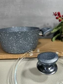 GRANİT 20 CM EZME DERİN TENCERE GRİ - 2
