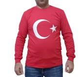 uzun kollu bayrak tişört unisex model mevzimlik ürün - 1