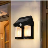 Dış Mekan için Güneş Enerjili Duvar Lambası Su Geçirmez hereket sensörlü - 7